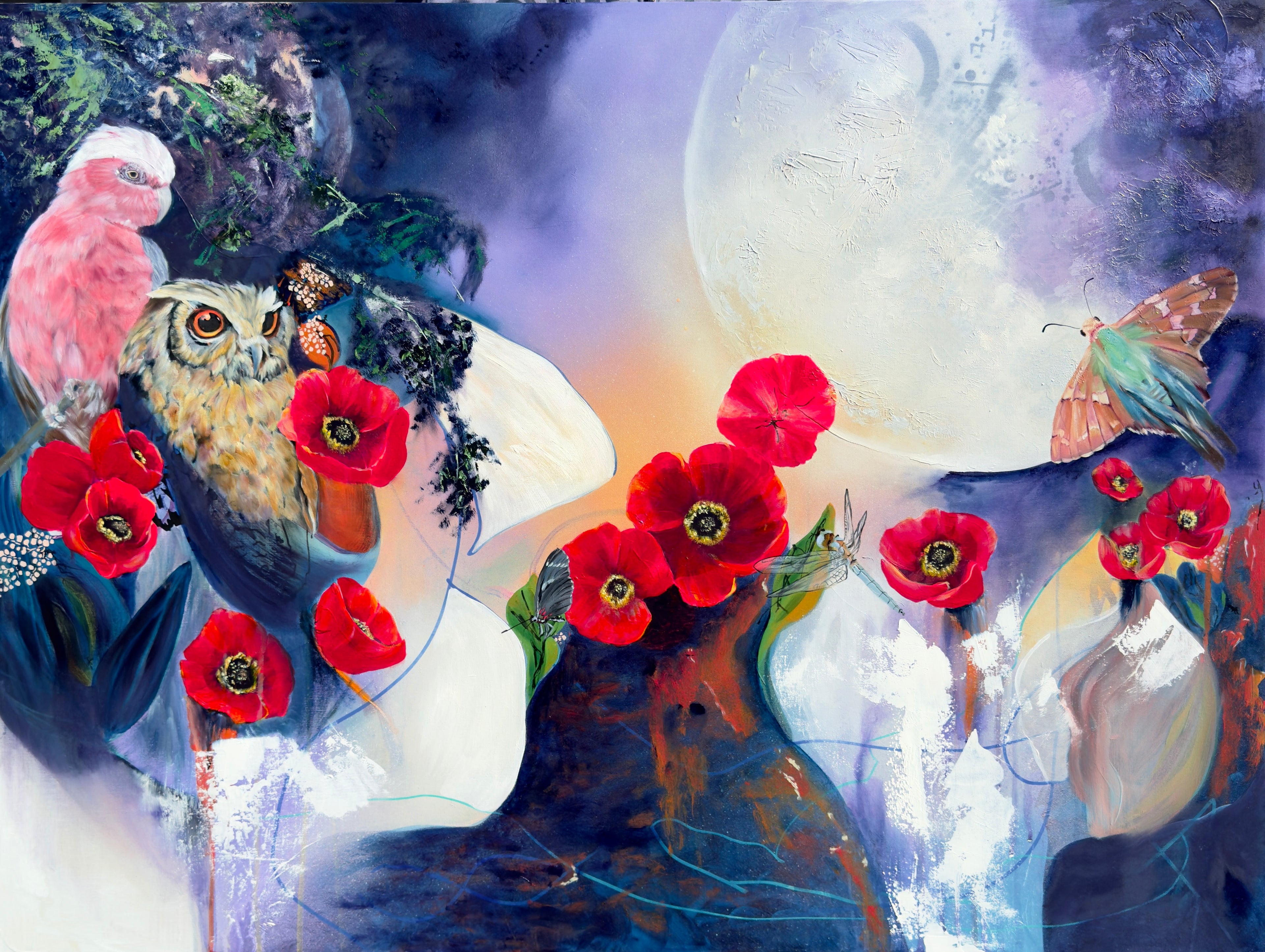 Moonlit Companions - Original Art